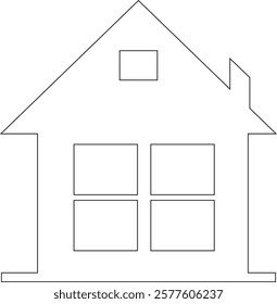 House illustration icon can be used for web elements, android, flat icon