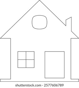 House illustration icon can be used for web elements, android, flat icon