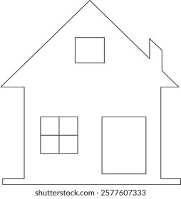 House illustration icon can be used for web elements, android, flat icon