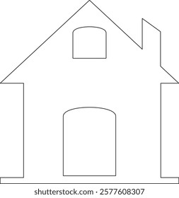 House illustration icon can be used for web elements, android, flat icon