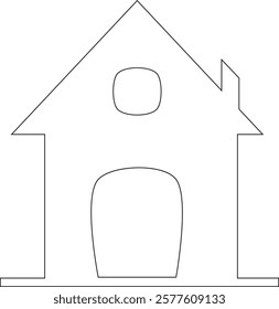 House illustration icon can be used for web elements, android, flat icon