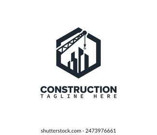 Plantilla de Diseño de Logotipos de Mejoras y Construcción de Casas. Logotipo de Construcción de Bienes Raíces, Casas y Edificios para su Marca. 