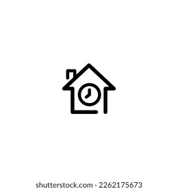House incomplete line art icon template