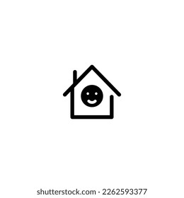House incomplete line art icon template