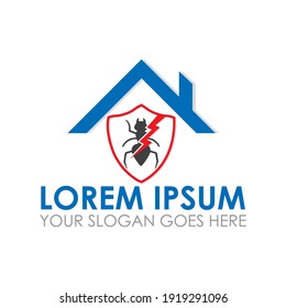 house insect poison vector logo