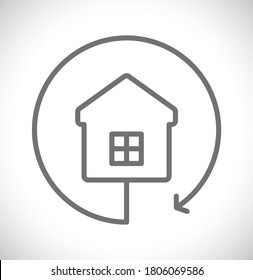 icono de concepto de flecha de círculo interno