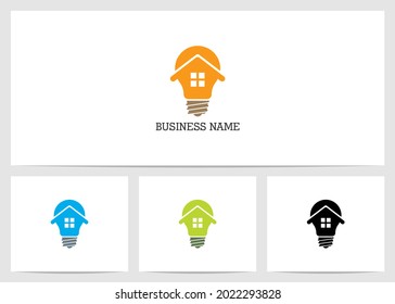 House Inside Lightbulb Logo Design