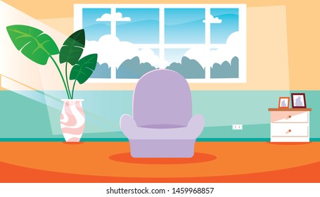 house inside scene with sofa and decoration interiors
