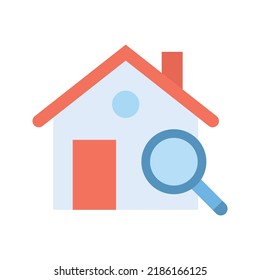 House Inspection Icon Vector Image. Can Also Be Used For Real Estate. Suitable For Mobile Apps, Web Apps And Print Media.