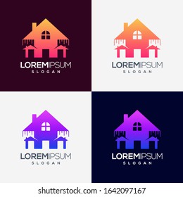 House inspiration gradient logo design