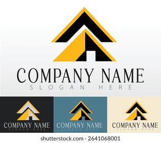 A house inspired logo design concept perfect for branding real estate firms.