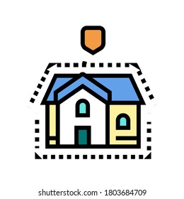 house insulation color icon vector. house insulation sign. isolated symbol illustration