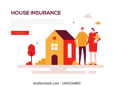 House Insurance Colorful Flat Design Style Stock Vector (Royalty Free ...