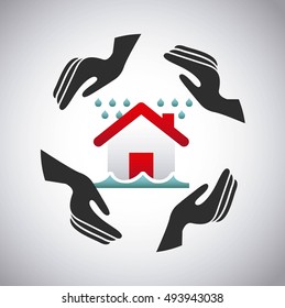house insurance concept icon vector illustration design