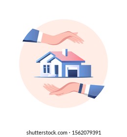 House insurance concept. Safety and security service. Vector illustration.	