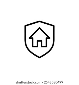 house insurance icon logo design. house protection sign and symbol