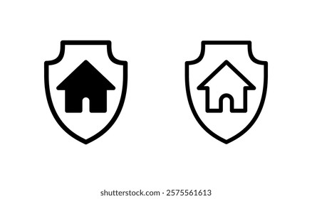 house insurance icon logo design. house protection sign and symbol