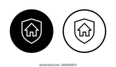house insurance icon logo design. house protection sign and symbol