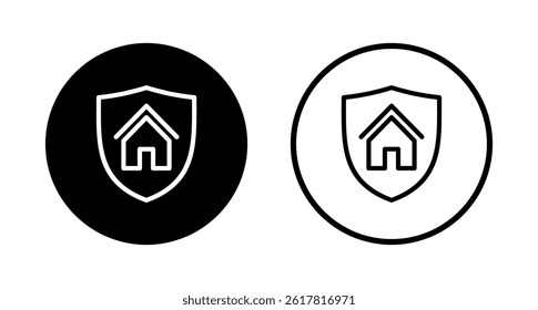 house insurance icon logo design. house protection sign and symbol