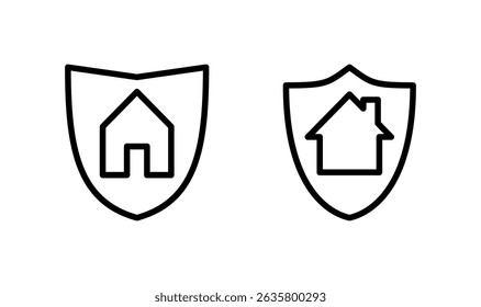 house insurance icon logo design. house protection sign and symbol
