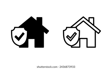 House insurance icon set. house protection icon.