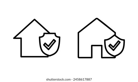 House insurance icon set. house protection icon.