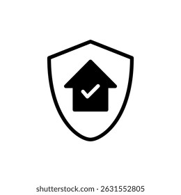 house insurance icon symbol for apps and websites. house protection sign and symbol