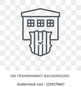 House insurance icon. Trendy flat vector House insurance icon on transparent background from Insurance collection. High quality filled House insurance symbol use for web and mobile