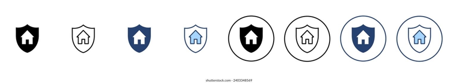 house insurance icon vector. house protection sign and symbol