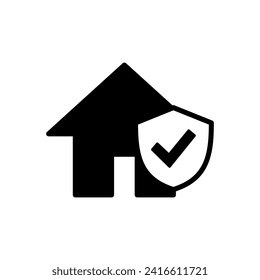 house insurance icon vector. house protection icon.