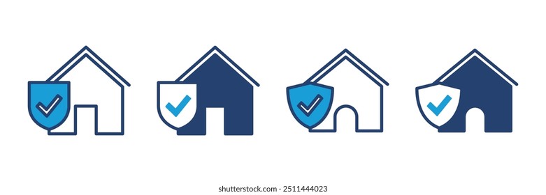 house insurance icon vector. house protection icon.