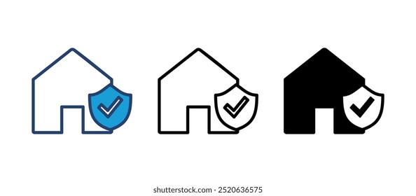 house insurance icon vector. house protection icon.