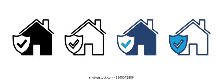 house insurance icon vector. house protection icon.