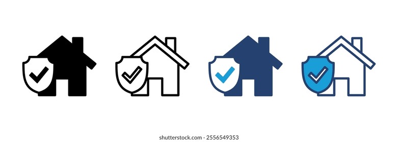 house insurance icon vector. house protection icon.