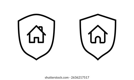 house insurance icon vector. house protection sign and symbol