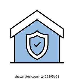 House Insurance icon vector stock illustration