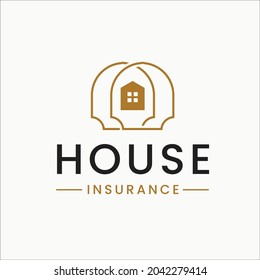 Imagen vectorial del logotipo del seguro de la casa