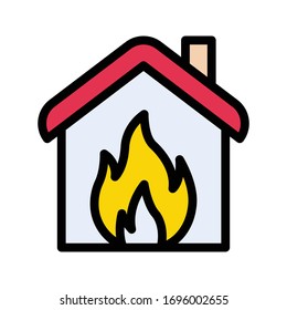 icono de color plano vectorial de seguro de casa 