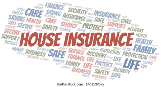 House Insurance word cloud vector made with text only