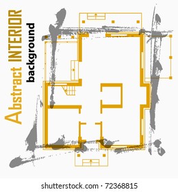 house interior in abstract frame. vector background. EPS10