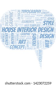 House Interior Design word cloud. Wordcloud made with text only.