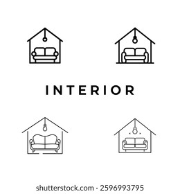 House interior logo design template