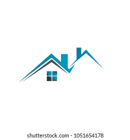 house interior logo illustration design vector