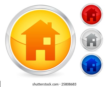 House internet button set. Vector illustration.