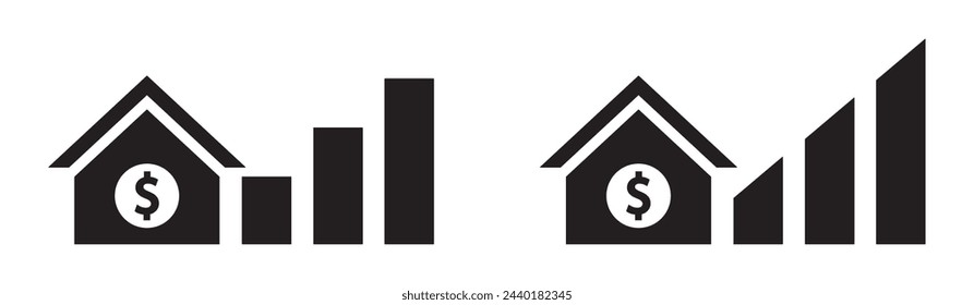 House investment icon. House business icon, vector illustration