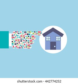 house isolated design 