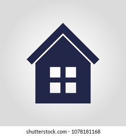House isolated flat vector icon