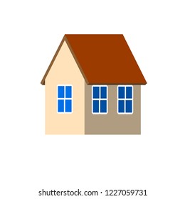 House Isolated On White Background Stock Vector (Royalty Free ...