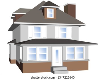house isolated on white background. EPS 10