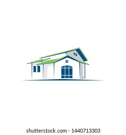 House isolated on white background. Vector house or family home isolated. Real estate house vector